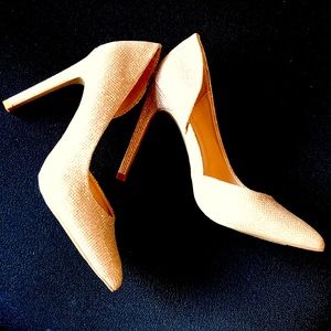 Champagne Glitter Evening Shoes